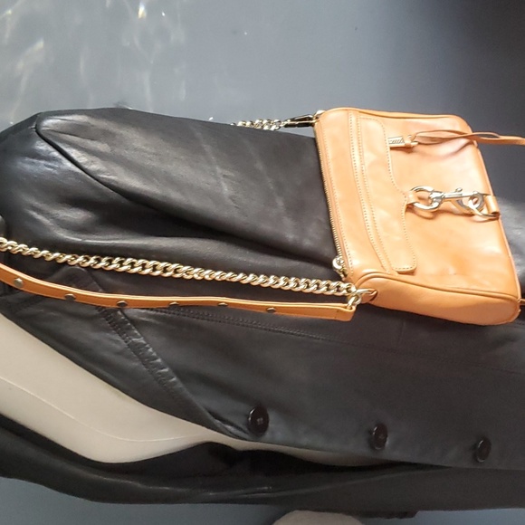 Rebecca minkoff tan leather crossbody bag purse - Picture 4 of 11